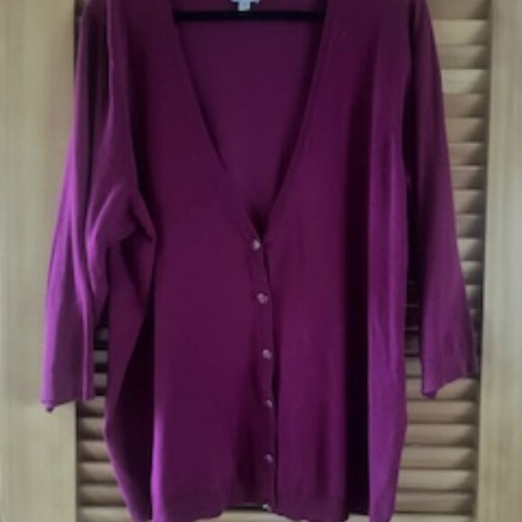 Plum Sweater Cardigan - Picture 1 of 1